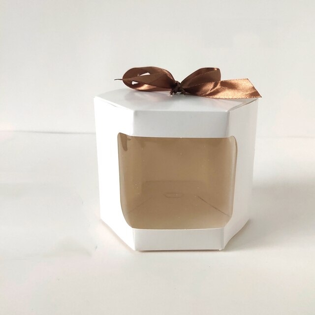 ASETAT PENCERELİ ALTIGEN KUTU BEYAZ 25’LİK PAKET