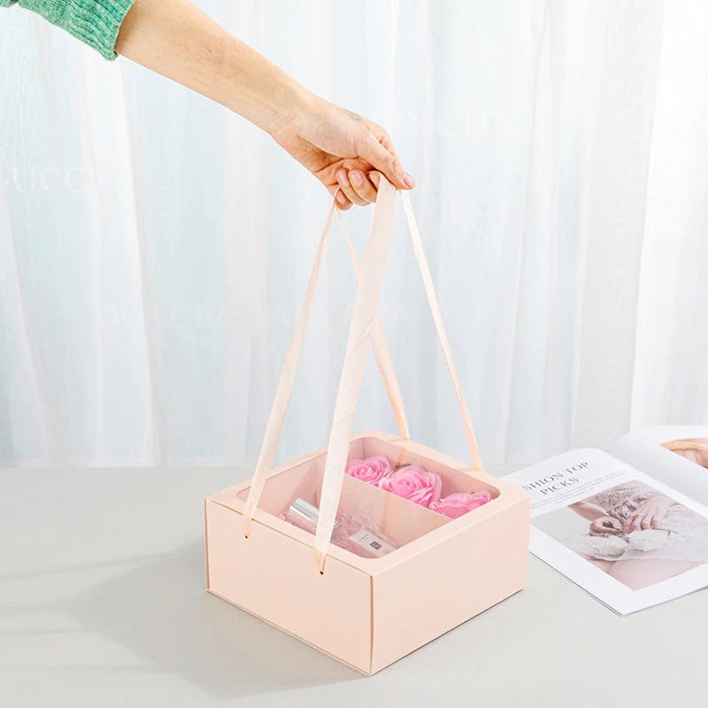 ASETAT PENCERELİ BÖLMELİ HEDİYE KUTUSU 10’LUK PAKET