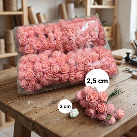 2.5 Cm Lateks eva Gül  144’lü Paket Ekru