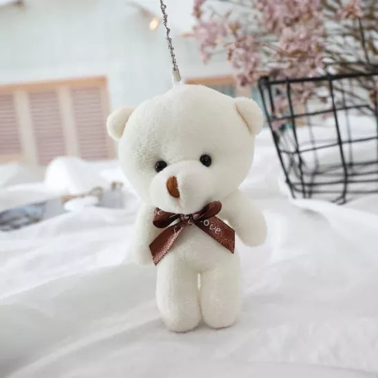 Fiyonklu Peluş Ayıcık Anahtarlık 12’li Paket 