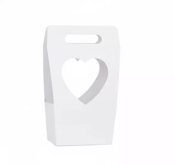 Kalp Pencereli El Geçme Çiçek Çantası 10’lu Paket