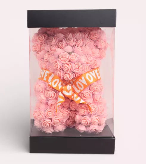 Mini Lateks Güllerden Kutulu  Tedy 25 Cm 8’li koli