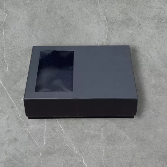 Mukavva Asetat Pencereli  hediye kutusu 5’li Paket