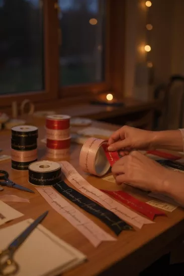 LOVE YOU FOREVER Varak Yaldız Baskılı Grogren Kurdele 