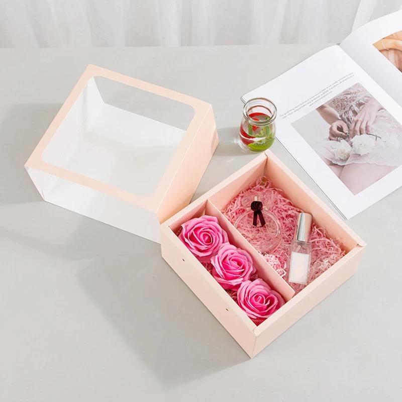 ASETAT PENCERELİ BÖLMELİ HEDİYE KUTUSU 10’LUK PAKET
