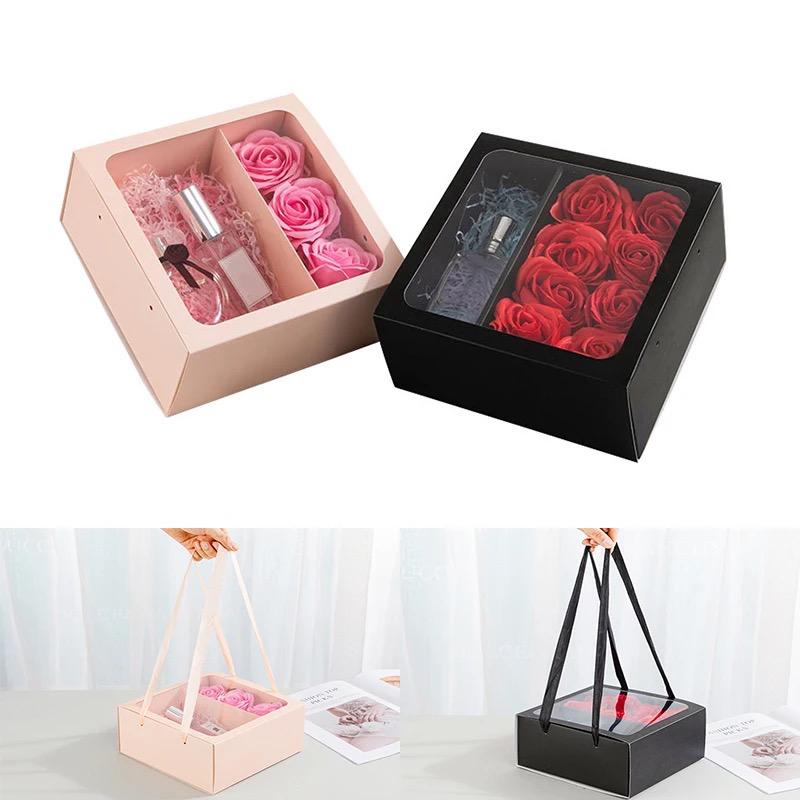 ASETAT PENCERELİ BÖLMELİ HEDİYE KUTUSU 10’LUK PAKET